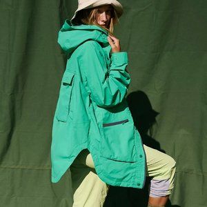 FREE PEOPLE singin in the rain packable rain jacket LUCKY CHARM S NWT